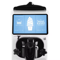 Machine à glace molle commerciale de comptoir 220V, petite, mini, portable, avec options fruits, lait, eau, chocolat, qualité alimentaire