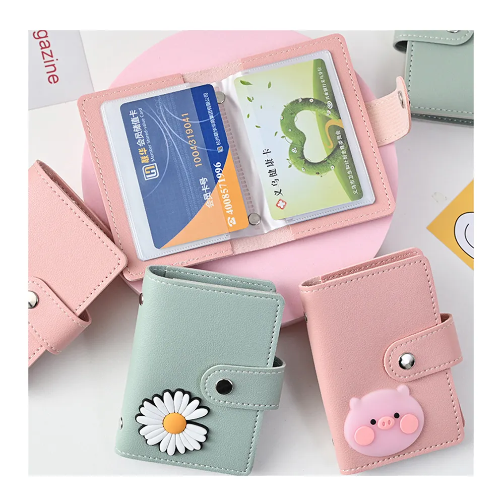 Mignon cadeau portefeuilles mode porte-monnaie porte-clés en cuir matelassé recyclé portefeuille pour femmes dames 2 couches porte-carte personnalisé