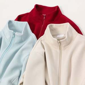 Chaqueta de cuello de polo Bordado de peso pesado Sudadera con capucha Jersey Logotipo personalizado Gran tamaño slim fit Cremallera Polar Fleece Sudadera Hombre - Product Image 2