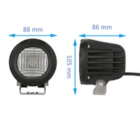 3 pouces 20W petits feux de travail à LED pour moto tracteur voiture tout-terrain faisceau d'inondation lampe de travail à LED 12v 24v