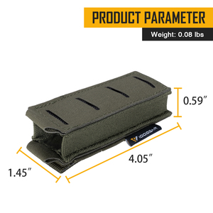 इडोगयर नायलॉन 9 मिमी एकल सामरिक कैमो मैग पाउच लेजर कट सिंगल मैग कैमियो होल्स्टर 9 मिमी पत्रिकाओं के लिए - Product Image 2