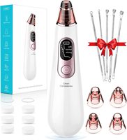 Appareil de nettoyage des pores 5 en 1 pour le visage, aspirateur de points noirs, nettoyeur de pores pour le visage, aspiration des points noirs, traitement de l'acné