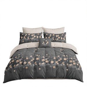 Juego de Ropa de Cama de Poliéster con Diseño de Flores Silvestres en Gris Oscuro, Disponible en Polonia, para Envío Directo en la UE, 3 Piezas - Product Image 1