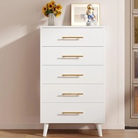 Ensemble de meubles de chambre à coucher en bois blanc Offres Spéciales cadre de lit 2 tiroirs table de chevet 5 tiroirs commode 6 tiroirs