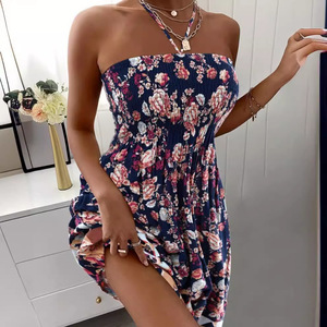 Vestido Halter Sexy sin Mangas de Moda de Verano Popular para Mujer - Product Image 3