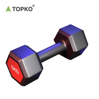 TOPKO — haltères hexagonales en caoutchouc, vente de france, ensemble pour homme et femme, haltère, fitness à domicile, 5kg 10kg 20kg