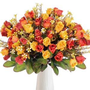 <span class=keywords><strong>Fiori</strong></span> artificiali rosa di seta per piccole Rose che sbocciano <span class=keywords><strong>fiori</strong></span> di autunno Bouquet di <span class=keywords><strong>fiori</strong></span> con stelo per <span class=keywords><strong>vaso</strong></span> matrimonio autunno festa di Halloween - Product Image 1