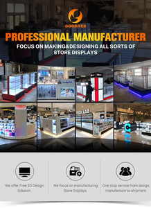 Conception d'intérieur moderne pour magasin de téléphonie mobile, rendu 3D, MDF, verre trempé, éclairage LED, armoire de présentation suspendue écologique - Product Image 4