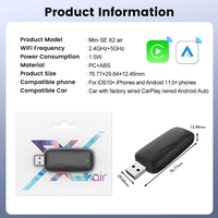 Accesorios para Autos Nuevos, Carlinkit 6.0 X2Air, Adaptador Inalámbrico Carplay GPS USB, Caja AI, Dongle Android Auto para Apple