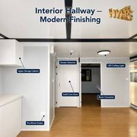 Serre conteneur maritime préfabriquée prête à l'emploi 20ft 40ft, mini-maisons pliantes extensibles, appartement, villa, facile à installer, en acier, livrable