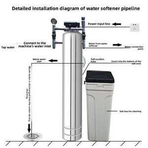 Attrezzatura Industriale per Addolcimento Acqua di Pozzo; <span class=keywords><strong>Filtro</strong></span> Automatico per Rimozione Sedimenti e Calcare per Caldaie da 10 Tonnellate - Product Image 3