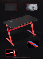 LED RGB en forma de Z textura de fibra de carbono ajustable PC ordenador Mesa Gaming PC Escritorio
