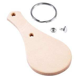 Laser Engraving Custom Logo <strong>Bulk</strong> Blanks PU Leather <strong>Key</strong> Fob Kit with Rivets and <strong>Key</strong> <strong>Rings</strong> for DIY Making Craft Keychain Gifts