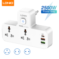 LDNIO SC2311 Prise d'alimentation universelle 2 ports + 1PD + 1 QC 3.0 + 1 USB NIGHT-LAMP EU US UK PLUG Power STRIP Prise murale