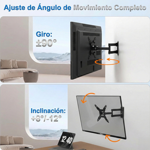 Support mural Ele-Gate pour téléviseurs de 17 à 42 pouces, pivotant, extensible, inclinable jusqu'à 20 kg - Product Image 3