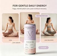 Boisson énergétique personnalisée à faible teneur en sodium, sans sucre, sans caféine, enrichie en vitamine C, taurine, complexe B, saveur citron et rose, pour femmes.