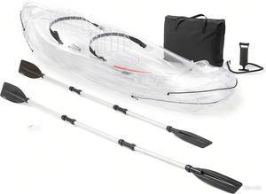 Kayak de agua de verano de gran tamaño transparente comercial al por mayor canoa de barco invisible transparente con 1 año de garantía Kayak de cristal - Product Image 5