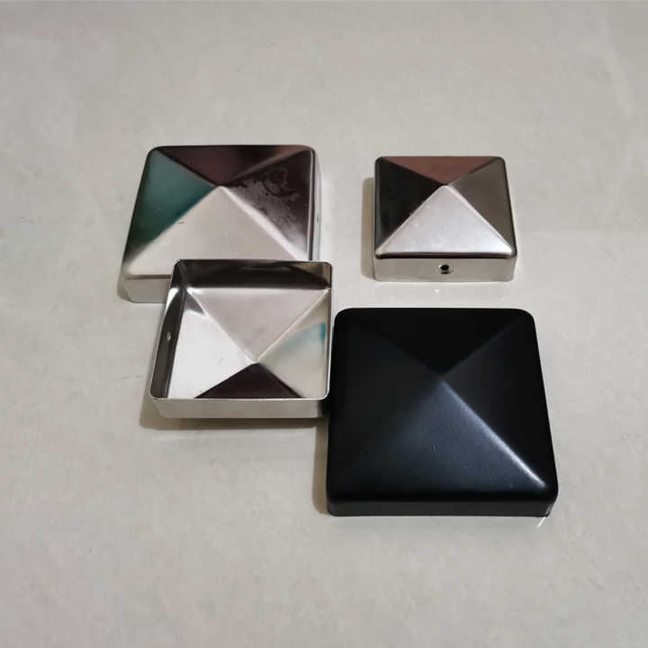 Customized Production Pyramid Aluminium Round and square Fence Post End ...