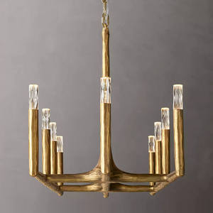 Lampe suspendue rectangulaire linéaire de 54 pouces pour îlot de cuisine industriel, finition dorée, design de designer, lustre en laiton LED - Product Image 2