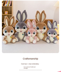 Peluche Giapponese a Forma di Coniglio Rosa, 35-50cm, Grande Bambola Imbottita per Bambini con Funzione Antistress, NOVITÀ - Product Image 2