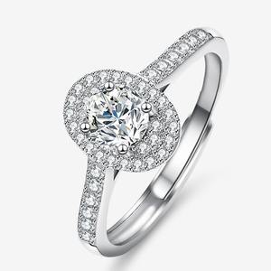 Vvvvvvv1 0.5ct sanite 925 תכשיטי כסף סטרלינג בצורת יהלום בהתאמה אישית עגולה - Product Image 1