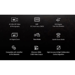 Caméra d'action SIYI A8 Mini Zoom Gimbal pour drone avec vidéo 4K, stabilisation 3 axes, capteur de suivi IA et pour CYX - Product Image 5