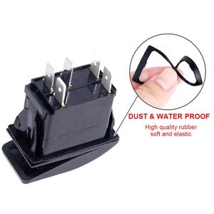 12V 24V 5 Pin SPST On Off Carling Style Interruptores basculantes a prueba de agua Cubierta personalizada en blanco - Product Image 3