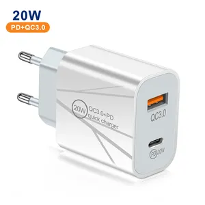 CE SAA FCC תעודה 20W 3 פין בריטניה תקע מטען קיר USB-C סוג C כוח מתאם Au Plug 20W USB C קיר מהיר מטען