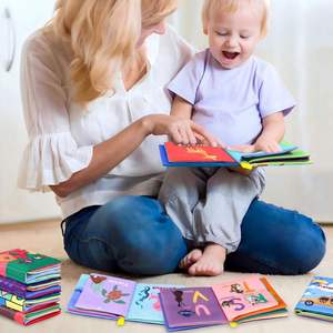 Livres en tissu pour bébé non toxiques, jouets éducatifs précoces, livres imperméables pour bébé pour les tout-petits - Product Image 6