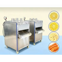 Commerciële aardappel-, groente- en bananen snijmachine, fruit snijmachine, elektrische groentesnijmachine