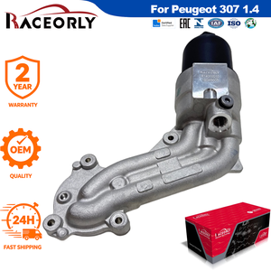 RACEORLY 9636015110 9638493280 Boîtier de filtre à huile en aluminium <span class=keywords><strong>pour</strong></span> Peugeot 307 Citroën C2 C3 1.4 1360cc KFW TU3JP - Product Image 1