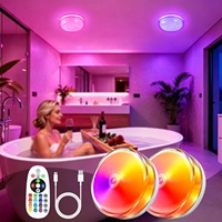 Lumière d'ambiance pour la douche imperméable, lampe à changement de couleur rechargeable magnétique