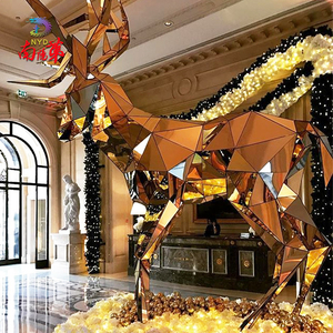 Sculpture de cerf de Noël 3D, décorations de Noël imperméables pour l'intérieur ou l'extérieur, matériau acrylique, renne, affichage en <span class=keywords><strong>centre</strong></span> commercial - Product Image 4