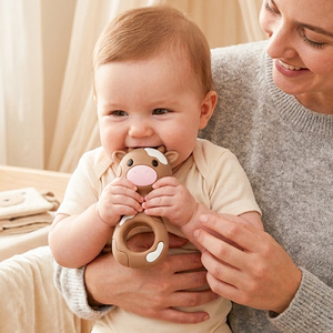 Anneau de dentition sensoriel en silicone sans BPA en forme de vache pour bébés, jouet à mâcher pour nouveau-nés de 0 à 12 mois, fabriqué par un fabricant OEM - Product Image 4