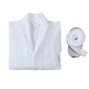 <span class=keywords><strong>Accappatoio</strong></span> da Hotel Cinque Stelle 100% Cotone Spesso Satinato con Scollo a V <span class=keywords><strong>Bianco</strong></span> ODM Lunghezza al Ginocchio Asciugatura Rapida Super Assorbente <span class=keywords><strong>Morbido</strong></span> - Product Image 5