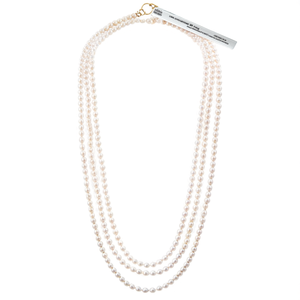 Pearl Necklace 316L Stainless Steel PVD Gold Plating Sustainable Resistant Long Strand Jewelry - Product Image 2