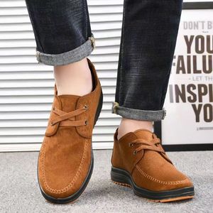 Scarpe in tessuto Old Beijing da uomo, all'ingrosso, modello autunno 2025, tomaia in pelle scamosciata, traspiranti, foderate in peluche, suola morbida, slip-on casual Oxford - Product Image 2