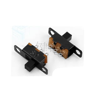 手柄高度7毫米。无固定底座的2位拨动开关。单排三脚SS-12F15 (1P2T) - Product Image 1