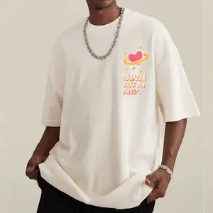 100% Baumwolle benutzer definierte Logo Siebdruck Rundhals ausschnitt lässig Schwergewicht plus Größe Unisex Herren T-Shirts T-Shirt T-Shirt