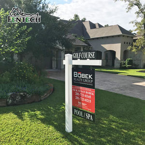 Su misura di alta qualità a buon mercato Pvc segno Post con <span class=keywords><strong>la</strong></span> posta di recinzione, immobiliare pubblicità all'aperto - Product Image 3