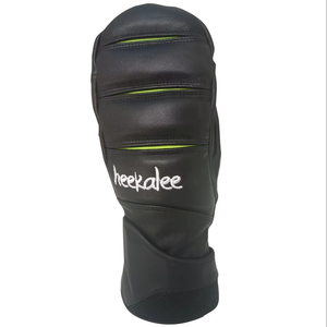 OEM Guantes de snowboard de dedo completo para hombre Mitones de esquí de cuero real con cubierta impermeable - Product Image 1