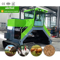 Machine à retourner le compost à chenilles autopropulsée hydraulique haute performance, longue durée de vie, pour fumier de poulet et de vache