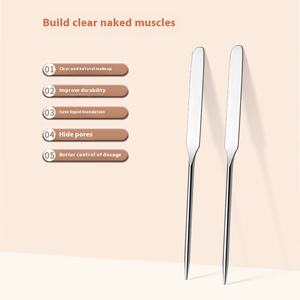 พาเลทสแตนเลส304ไม้พายรองพื้นอุปกรณ์แต่งหน้าเล็บสำหรับผสมกาวใช้บนใบหน้า - Product Image 3