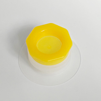 Bouchon verseur en plastique PE écologique et portable avec valve, fermeture côtelée, durable, anti-déversement, jaune, pour huile de cuisson/jus