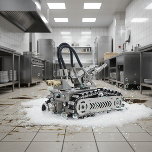Robot de nettoyage d'évacuation de cuisine en acier inoxydable étanche IP66 avec chenille magnétique pour le <span class=keywords><strong>service</strong></span> de nettoyage de hotte - Product Image 1