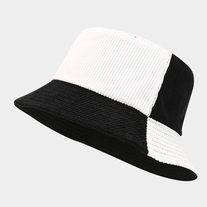 Chapeau Bob de Pêcheur Américain Style Rétro en Velours Côtelé Bicolore avec Broderie 3D, Tendance Mode Féminine, Vêtement de Travail, Protection Solaire pour Couple - Product Image 5