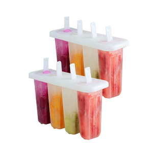 Moldes de Plástico PP Transparente para Picolé com <span class=keywords><strong>4</strong></span> Cavidades, Ecológicos, Moldes Caseiros para Picolé com Palitos - Product Image 5