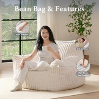 Canapé de sol confortable géant en peluche, fauteuil de lecture intérieur douillet avec accoudoirs, canapé surdimensionné rembourré sans structure