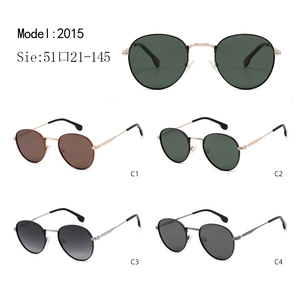 Round Metal Frame Sunglasses Full Rim UV400 Protection Unisex Retro Style Adult Sun Protection <b>Eyewear</b> - Product Image 3