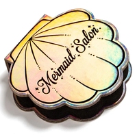 Palette de fards à paupières individuels haut de gamme avec logo personnalisé, étanche, holographique, emballage avec fermeture magnétique et doublure en éponge